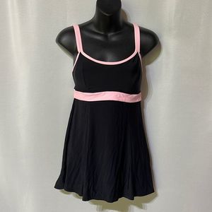 Mainstream Swim Black Pink Swim Dress Bathing Suit Size 10